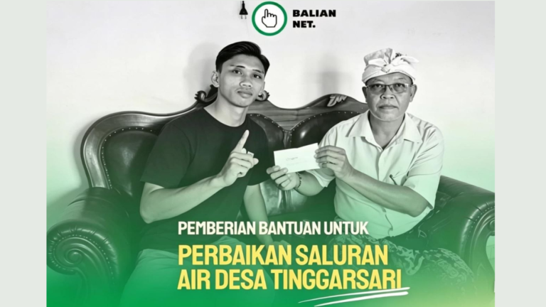 Balian Net Salurkan Bantuan Perbaikan Saluran Air untuk Warga Desa Tinggarsari